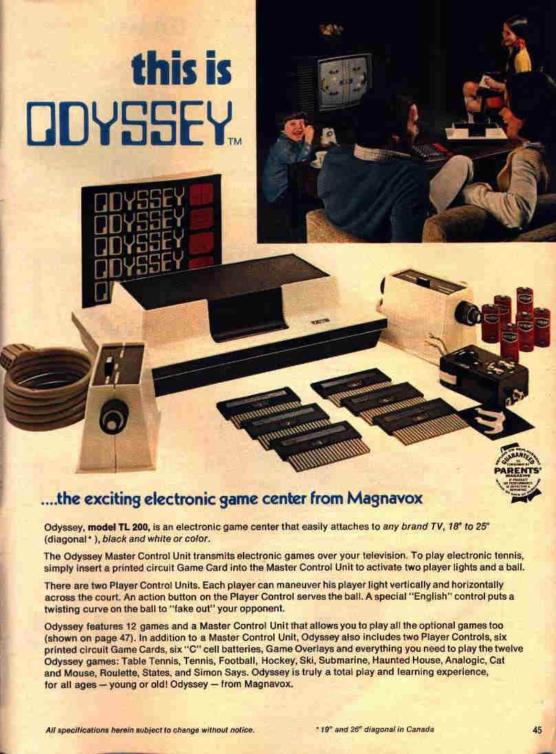 magnavox odyssey cost