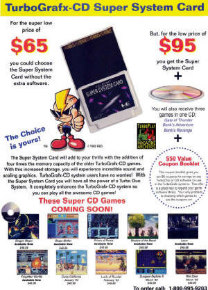 TurboGrafx Super System Card Advertisment