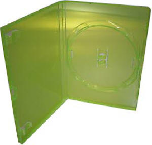 Green (XBOX 360 color) 14mm DVD Case (holds 1)