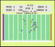 Texas Instruments TI-99/4A Football Screenshot (picture courtesy of TI994.com)