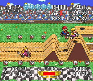 Excitebike Bun Bun Mario Battle Screenshot